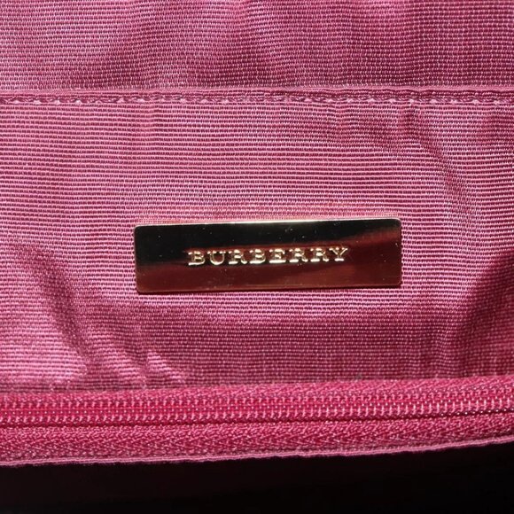 BURBERRY Nova Check Tote Bag Canvas Beige Gold Auth - Picture 13 of 16